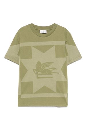 green cotton tshirt ETRO KIDS | GW8P11Z2081724